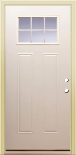 Mastercraft 6 Lite 36 X 80 E 214 Primed Steel Prehung Ext Door At Menards®