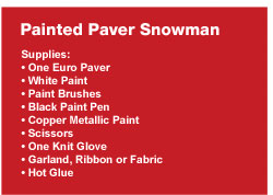 Painted Paver Snowman Supplies