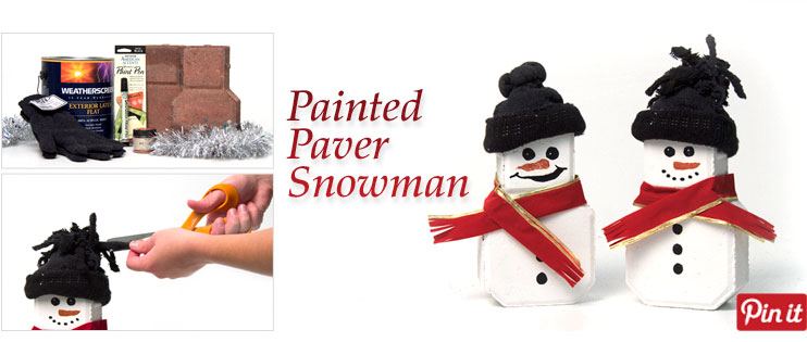 Painted Paver Snowman How To